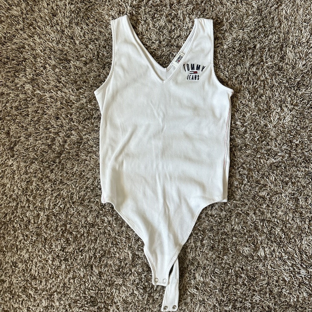Tommy Hilfigar White Tank Bodysuit Size S